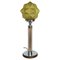 Art Deco Table Lamp with Gold Spiked Glass Shade, Image 1