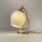 Tischlampe aus Messing, Opalglas & Bakelit, Deutschland, 1950er 4