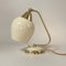 Tischlampe aus Messing, Opalglas & Bakelit, Deutschland, 1950er 14