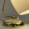 Tischlampe aus Messing, Opalglas & Bakelit, Deutschland, 1950er 11