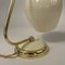Tischlampe aus Messing, Opalglas & Bakelit, Deutschland, 1950er 10