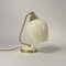 Tischlampe aus Messing, Opalglas & Bakelit, Deutschland, 1950er 5