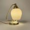 Tischlampe aus Messing, Opalglas & Bakelit, Deutschland, 1950er 13