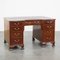 English Wooden Curved Front Desk with Leather Top, Late 19th Century 1
