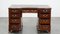 English Wooden Curved Front Desk with Leather Top, Late 19th Century 3