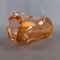 Vase en Verre de Murano Orange Transparent, 1970s 5
