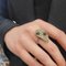 Vintage Blatt Ring aus Sterling Silber und Zirkonen, 19. Jh., Italien 3