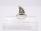 Vintage Blatt Ring aus Sterling Silber und Zirkonen, 19. Jh., Italien 14