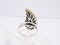 Vintage Blatt Ring aus Sterling Silber und Zirkonen, 19. Jh., Italien 16