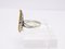 Vintage Blatt Ring aus Sterling Silber und Zirkonen, 19. Jh., Italien 12