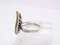 Vintage Blatt Ring aus Sterling Silber und Zirkonen, 19. Jh., Italien 11