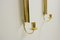 Vintage Brass Wall Candlesticks by Pierre Forssell for Skultuna, 1960s, Set of 2, Image 4