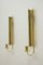 Vintage Brass Wall Candlesticks by Pierre Forssell for Skultuna, 1960s, Set of 2, Image 3