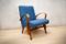 Blue Czech Armchairs, 1960s, Set of 2 3