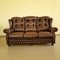 Chesterfield Livingroom Set in Brown Leather, Set of 3 2