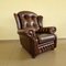 Chesterfield Livingroom Set in Brown Leather, Set of 3 9