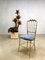 Chaise Chiavari Vintage en Laiton, Italie 1