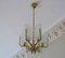 Acanthus Leaf Chandelier in Brass and Glass by Carl Fagerlund for Orrefors, 1960s 18