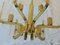Acanthus Leaf Chandelier in Brass and Glass by Carl Fagerlund for Orrefors, 1960s 10