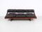 Vintage Daybed Sofa in Rosewood and Black Leather by Gianni Songia, Image 1