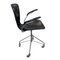 Model 3217 Swivel Desk Chair in Black by Jacobsen for Fritz Hansen, 1950s, Image 4