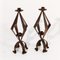 Spanish Sculptural Brutalist Candleholders attributed to Ferroarte, 1950, Set of 2 1