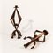 Spanish Sculptural Brutalist Candleholders attributed to Ferroarte, 1950, Set of 2 6