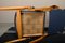 Scandinavian Modern Foldable Safari Lounge Chair in Beech Wood and Blue Fabric, 1950s, Image 19