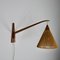 Mid-Century Teak and Rattan Swing Arm Wall Lamp attributed to Temde, 1960s, Image 4