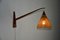 Mid-Century Teak and Rattan Swing Arm Wall Lamp attributed to Temde, 1960s, Image 8