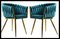 Chaises en Velours Bleu par Europa Antiques, Espagne, Set de 6 2
