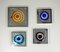 Esperia Design Steel and Glass Panel Wall Lamps by Angelo Brotto, 1960s, Set of 4 1