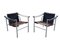 Butacas LC1 de cuero de Le Corbusier para Cassina, 1966. Juego de 2, Imagen 1