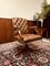 English Leather and Mahogany President Chair 7