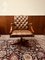 English Leather and Mahogany President Chair 2