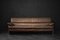Mid-Century German Modern Brown Leather 4-Seater Sofa, 1970s 1