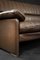 Mid-Century German Modern Brown Leather 4-Seater Sofa, 1970s 12