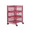 Postmodern Red Metal Storage Unit from Ikea, 1980s 1
