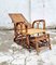 Italian Rattan and Wicker Chaise Longue, Italy, 1920s 4