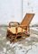 Italian Rattan and Wicker Chaise Longue, Italy, 1920s 2