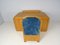 Anthroposophical Desk with Armrest Chair attributed to Felix Kayser, Set of 2, Image 15
