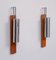 Vintage Stainless Steel Tube Wall Lamps, France, 1970s, Set of 2 2