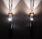 Vintage Stainless Steel Tube Wall Lamps, France, 1970s, Set of 2 7
