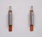 Vintage Stainless Steel Tube Wall Lamps, France, 1970s, Set of 2 1