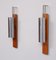 Vintage Stainless Steel Tube Wall Lamps, France, 1970s, Set of 2 3