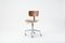 Silla de escritorio giratoria Mid-Century de nogal atribuida a Bremshey & Co. Solingen, Alemania, años 50, Imagen 1