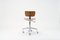 Silla de escritorio giratoria Mid-Century de nogal atribuida a Bremshey & Co. Solingen, Alemania, años 50, Imagen 4