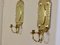 Large Mid-Century Swedish Brass Sconces, Set of 2 3