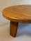 Runder Brutalistischer Couchtisch aus Eiche 5