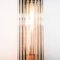 Zylindrische Wandlampe mit Streifenglas & patiniertem Messing-Finish, 1970er 7